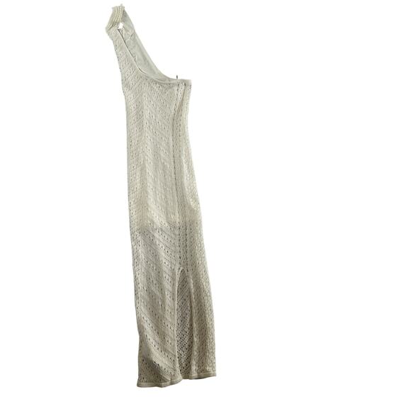 NWT - Marciano Meline One-Shoulder Sweater Maxi Dress – Pale Pearl – Size XS - Picture 2 of 5